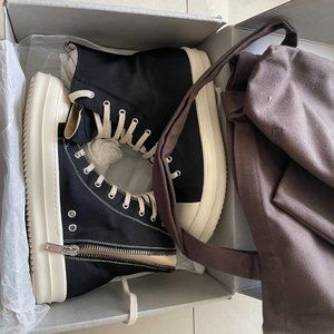 size41- rick owens drkshdw two stitches high top ramones